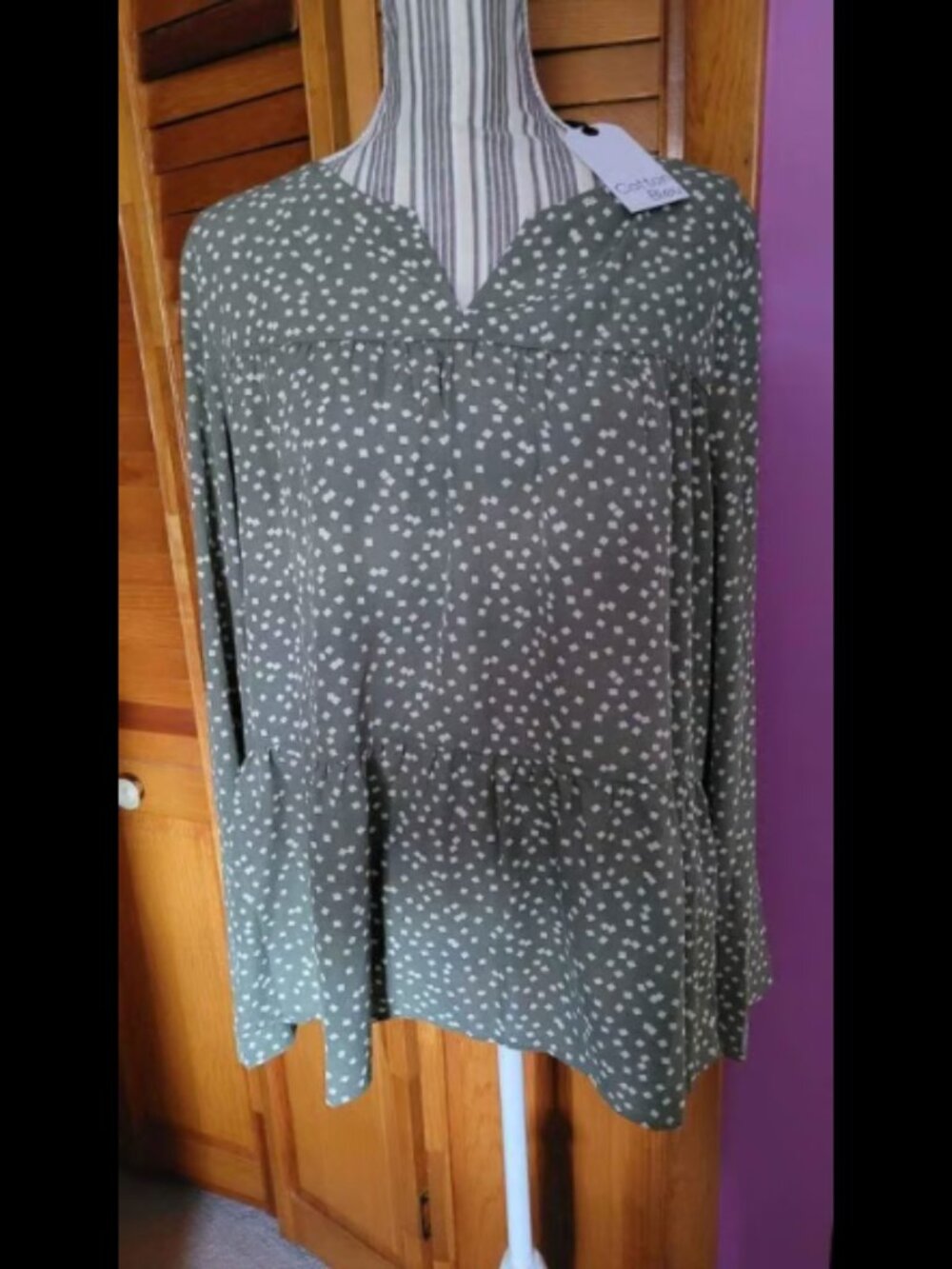 NEW Womens size xl cotton bleu brand blouse
